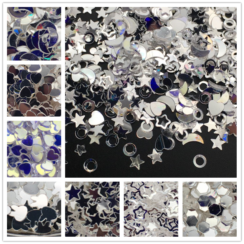 20G 3-5 Mm Crystal Transparante Pvc Losse Pailletten Glitter Pailetten Voor Nail Art Manicure/Naaien/ bruiloft Decoratie Confetti
