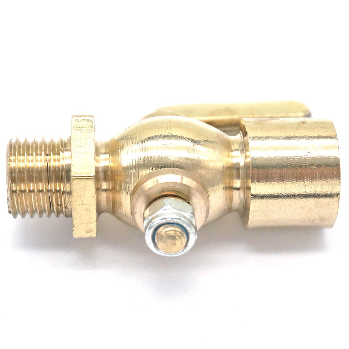 Llave de purga de drenaje de latón, válvula de cierre de 1/4 &quot;BSP macho a rosca hembra M14x1.5mm para combustible, Gas, aceite y aire