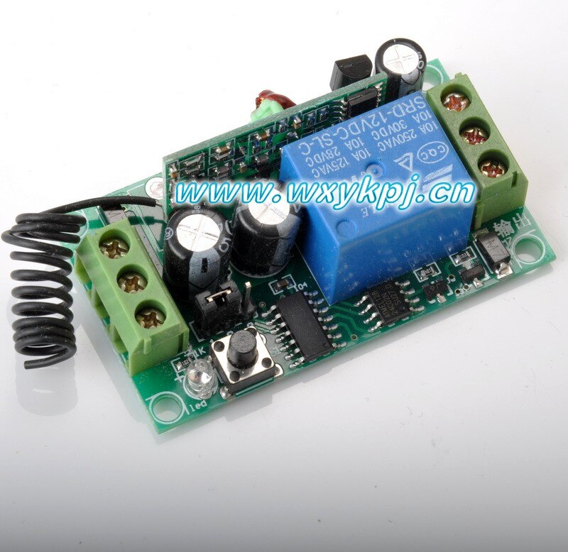 DC 12V 10A 1CH RF Wireless Remote Control Switch System 4 Receiver & 3 Transmitter Learning Code Receiver