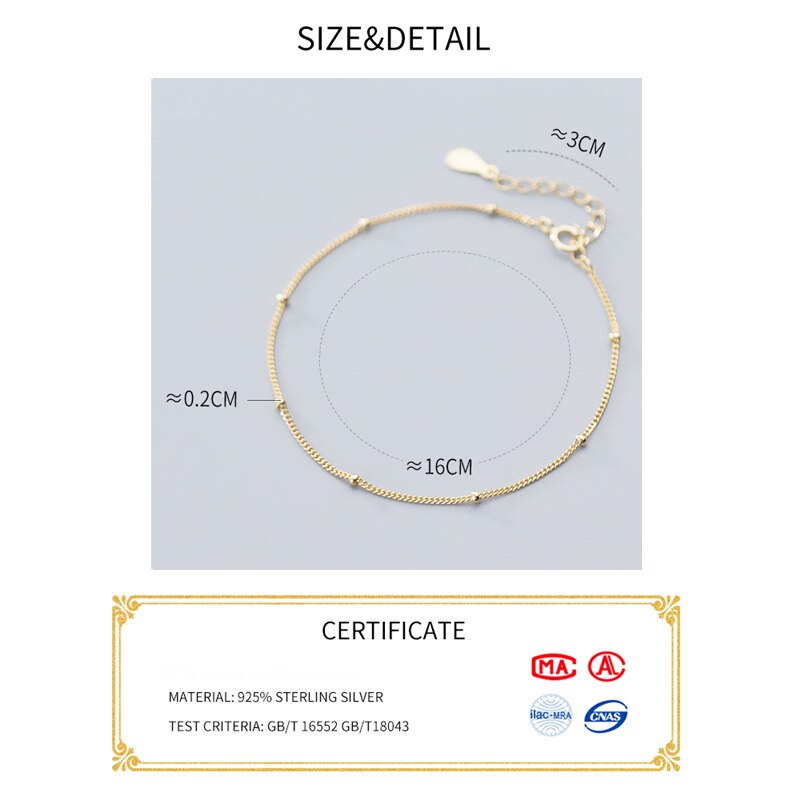 La Monada 925 Sterling Zilveren Kralen Link Chain Armband Voor Vrouwen Mode-sieraden Persoonlijkheid Armband Trendy Minimalistische