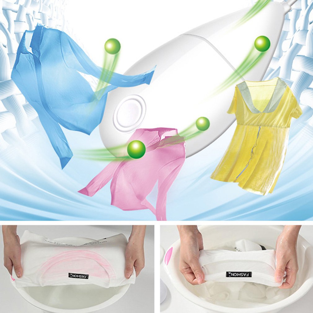 Mini Portable Ultrasonic Vibration Washing Machine Stains Remover USB Ultrasound Laundry Cleaning Machine for Travel