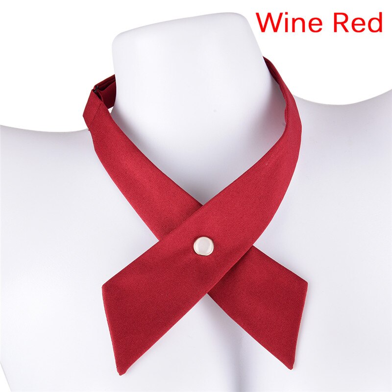 Women Cross Bow Ties Women's Bow Tie Female Girl Student Hotel Clerk Waitress Neck Wear Silk Ties 1 Pcs: 1