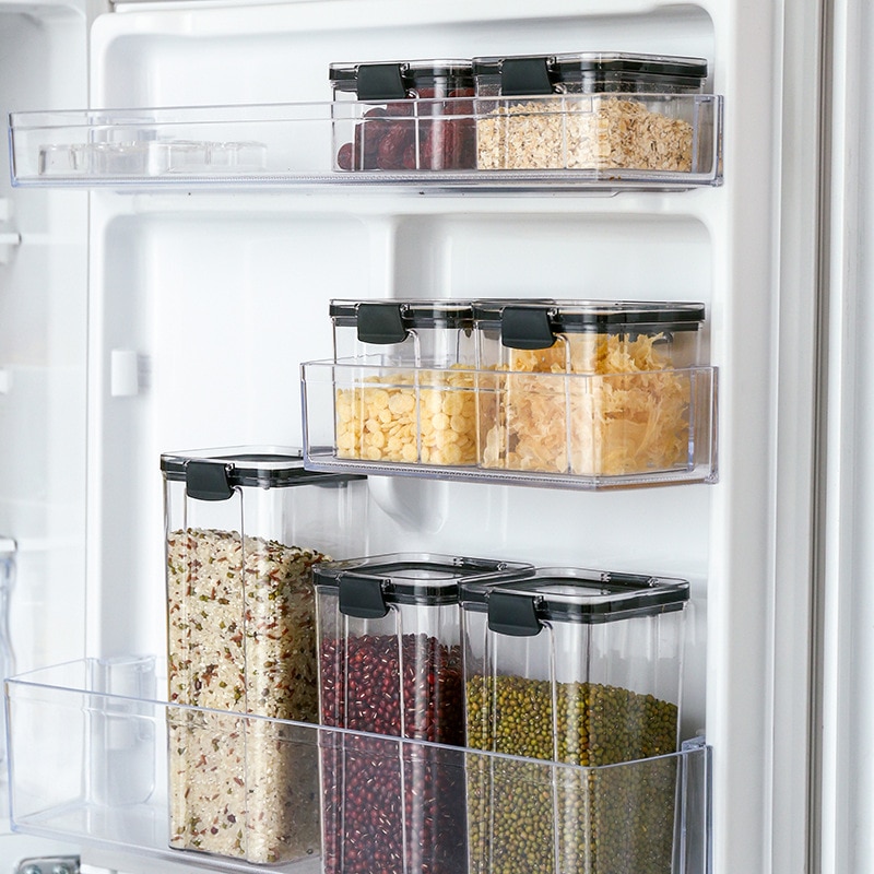 Food Candy Container Kitchen Sealed Box for Cereals Multigrain Dry Food Milk Powder Sugar Organizer Jar