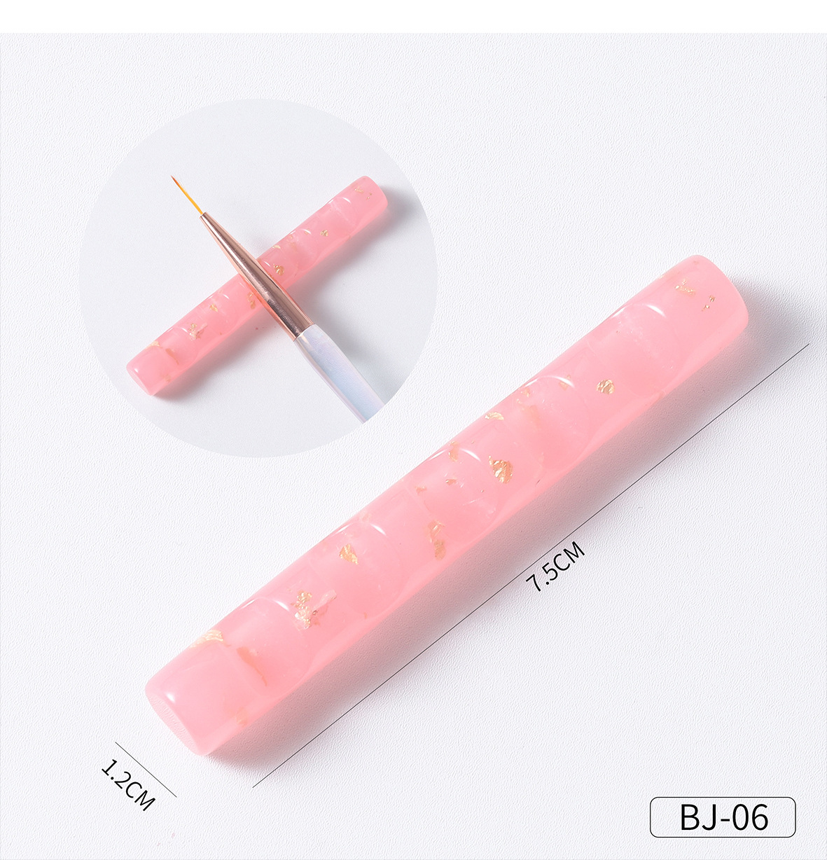 5-raster nagelborstelhouder standaard salon pennenrek accessoire borstels voor manicure gereedschap acryl nail art borstelhouder drager opslag: Licht Geel
