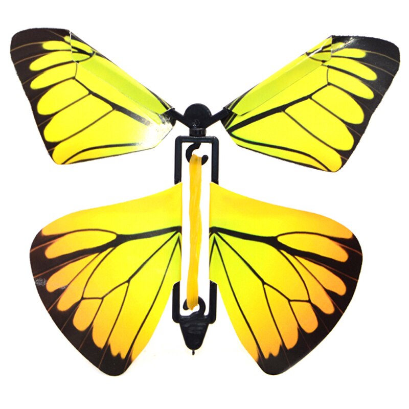 Willekeurige 1pc magische vlinder vliegende kaart speelgoed met lege handen zonnevlinder bruiloft magische rekwisieten goocheltrucs
