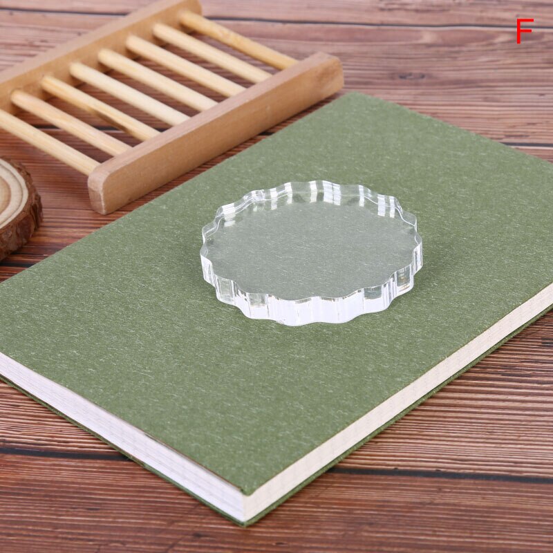 Acrylic Block Pad Clear Photo Album Decor Student Stickers Seal Stamp Block Handmade DIY Crafts Tools For Color Process