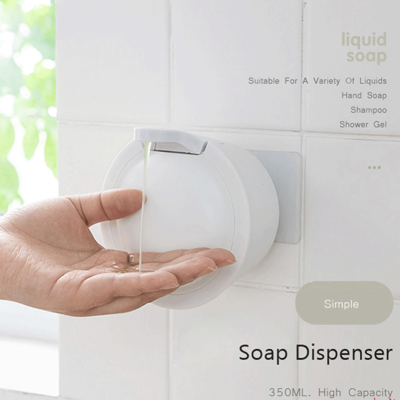 Automatic ABS Wall Mount Sensor Soap Dispenser Hands Free Wash Machine 350mL: Default Title