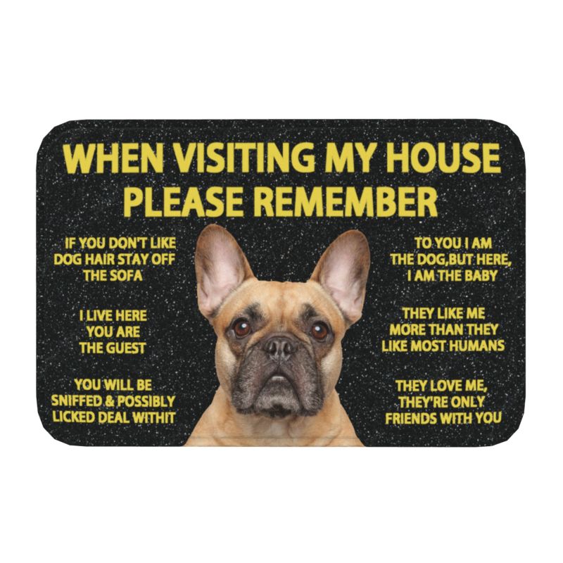 Staffordshire Bull Terrier Dog Quotes Front Door Mat Anti-Slip Outdoor Quick Dry Doormat Kitchen Bedroom Entrance Rug Carpet: Burgundy