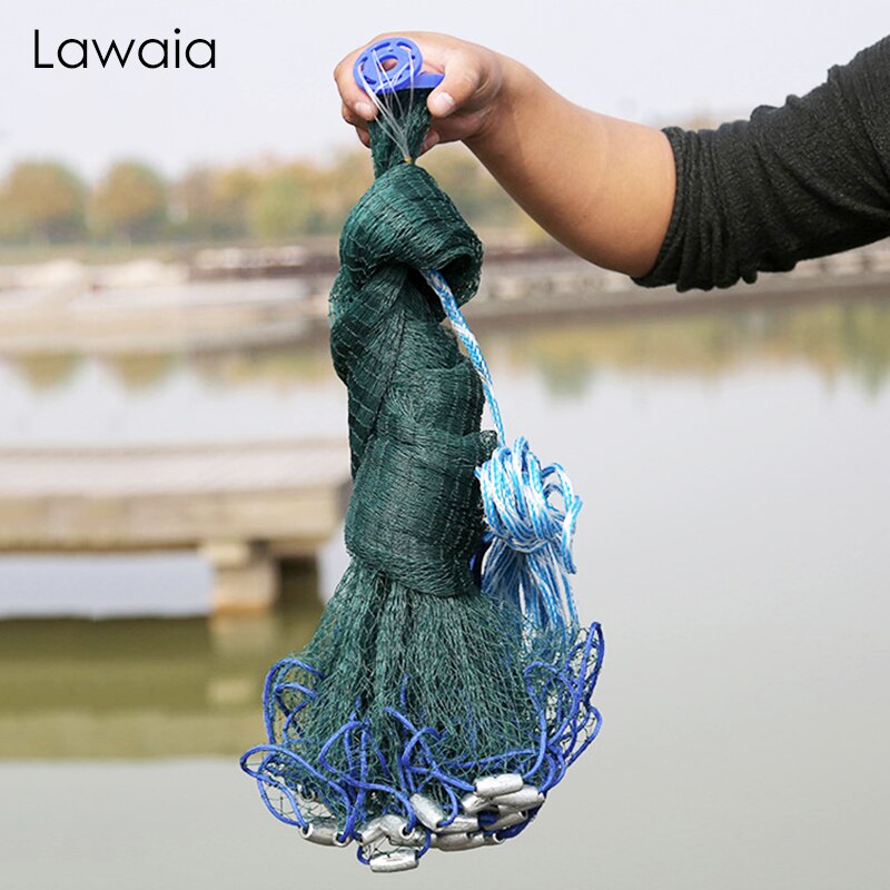 Lawaia Grün Multifilament Angelschnur Gießen Netze Hand Werfen Fisch Netz Starke Fischernetz Gittergewebe Kescher Fisch