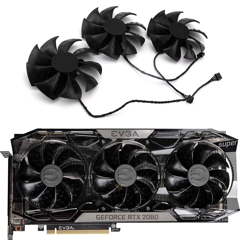 3PCS PLD09220S12H 12V 0.55A 4Pin graphics cooling fan for EVGA RTX 3070 3080 TI 3090 FTW3 Super Gaming GPU Cooler