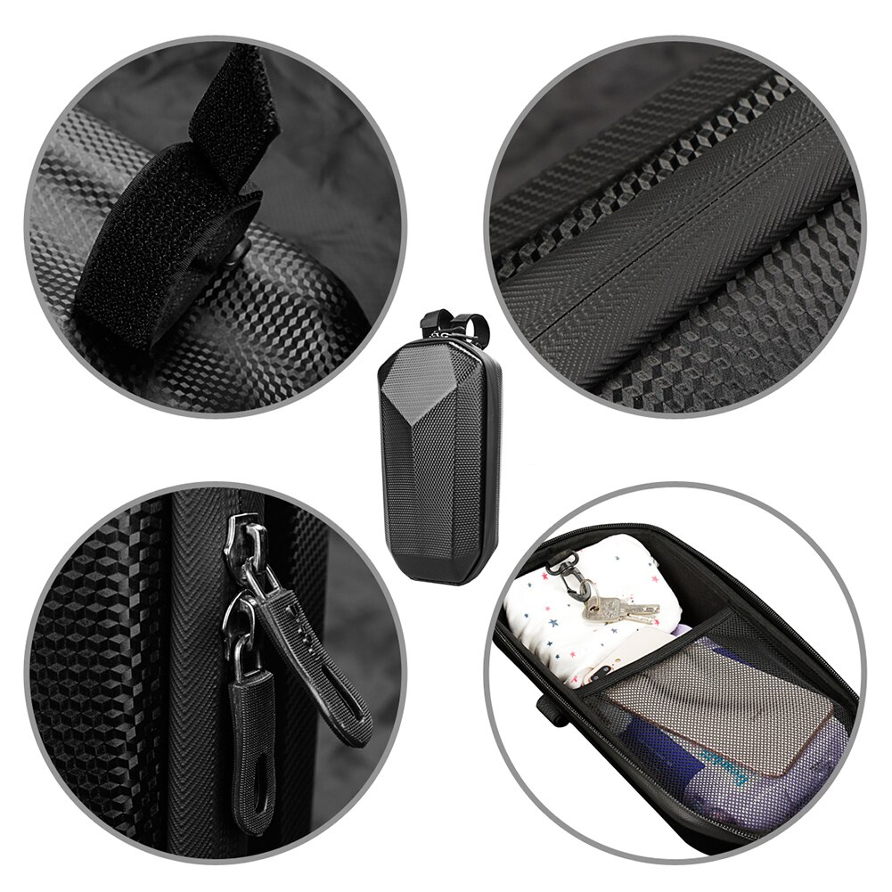 B-soul vanntett elektrisk scooter henge bag eva hard shell skateboard foran håndtak veske til xiaomi  m365 scooter sykkel bag