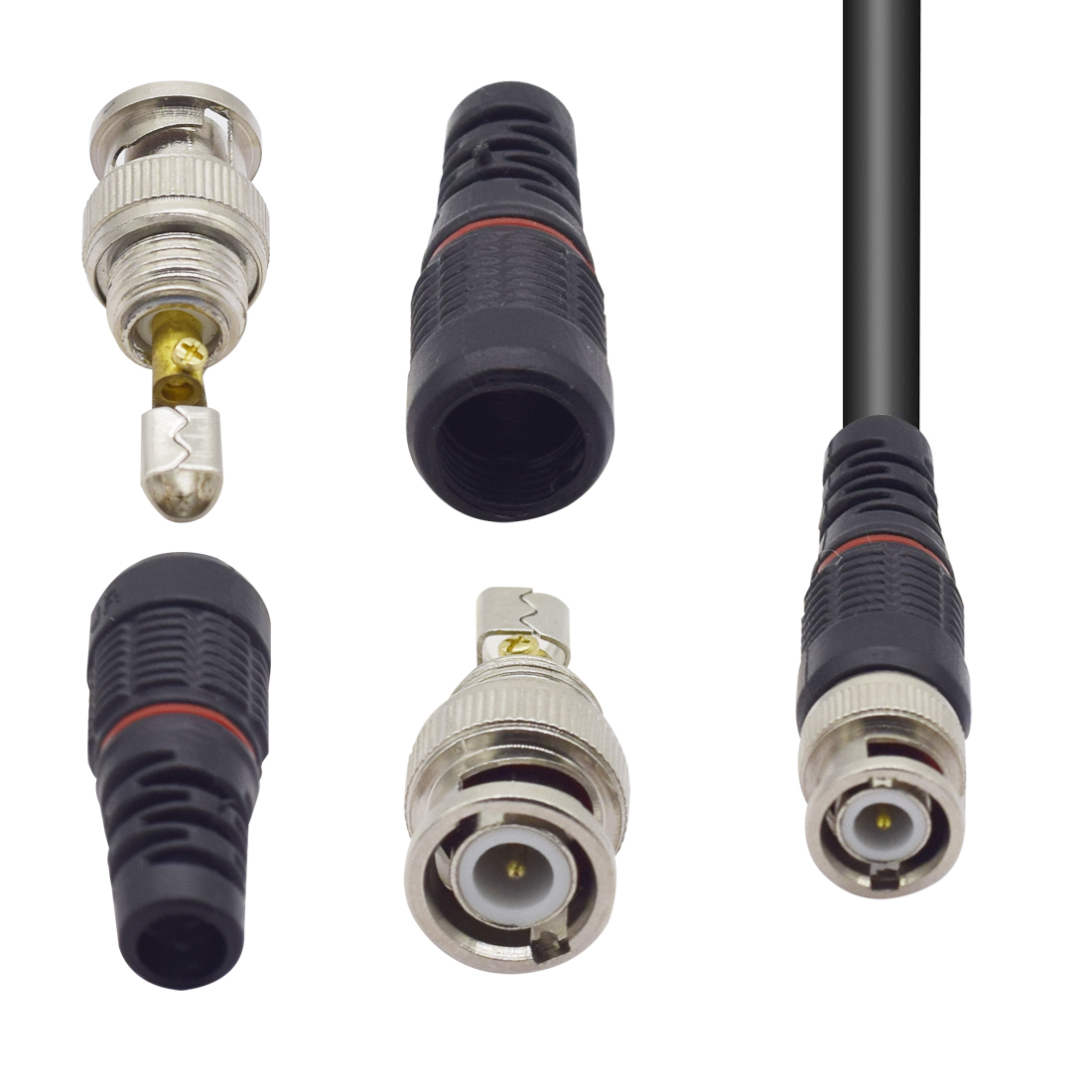 10 Pcs JR-B35 Cctv Bnc Adapter, 50 Ohm 75 Ohm Bnc Connector
