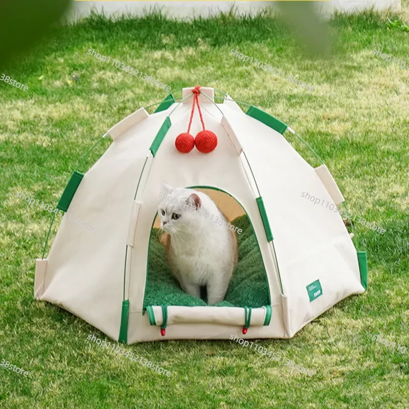 Siatka dla kota Oddychający domek dla kota Wielofunkcyjny namiot dla zwierząt na zewnątrz, idealny na podróże z psem, z grubego płótna, odporny na ciemność.