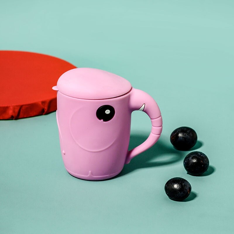 Baby Feeding Cups Cute Cartoon Baby Learning Cups Toddlers &amp; Kids Silicone Cup 24BE