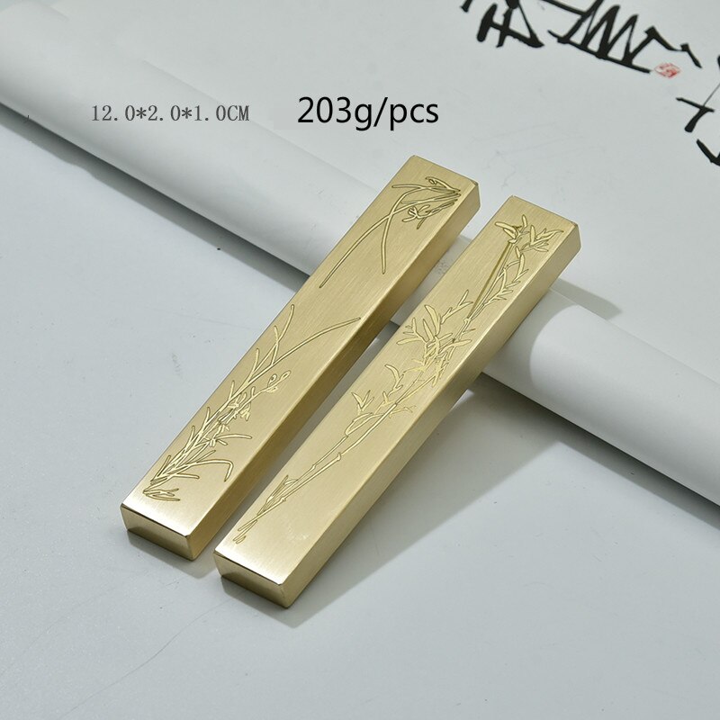 Kleine Messing Paperweights Creatieve Metalen Presse-papier Student Borstel Pen Kalligrafie Praktijk Papier Drukken Prop Paperweights: I