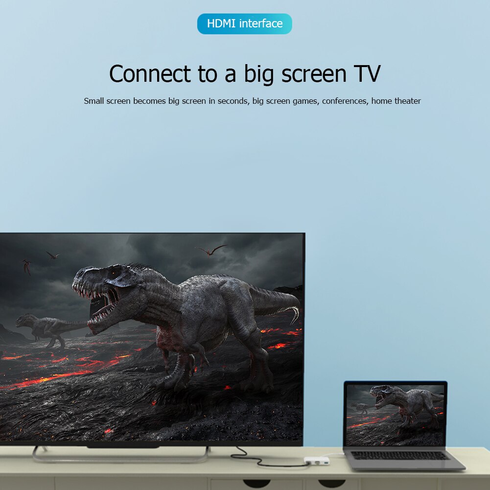 5 in 1 type-c hub hdmi usb 2.0 usb 3.0 pd type-c dataadapter til stationær bærbar usb 3.0 højhastighedsporte type-c