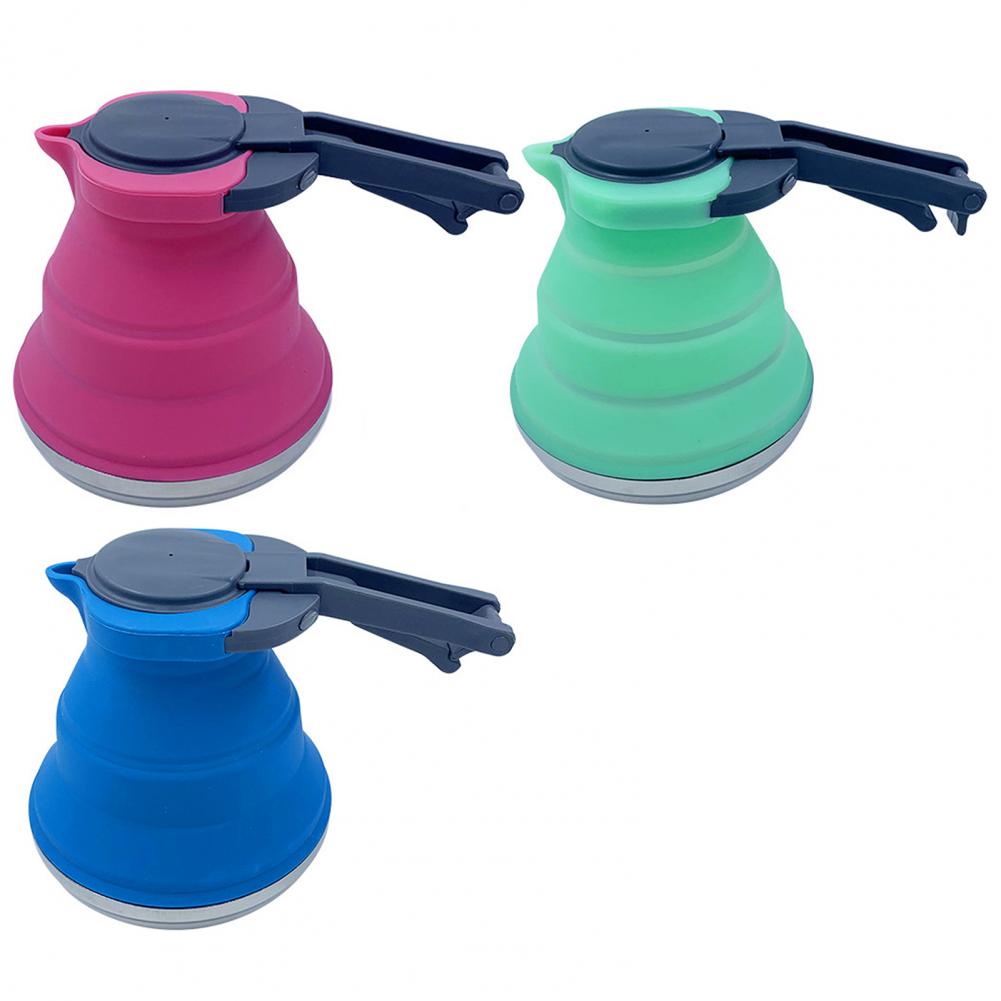 1.5L Outdoor Collapsible Water Boiler Camping Foldable Water Containers Drinking Multifunction Telescopic Storage Water Bottle