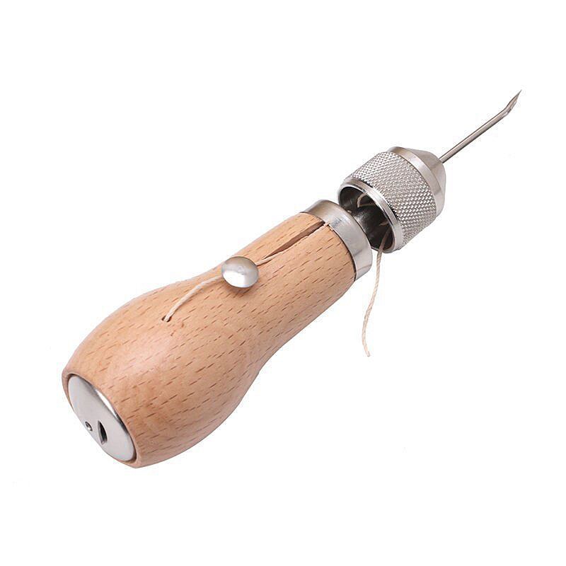 Herramienta de costura de cuero DIY, hilo encerado para costura a mano de cuero para artesanía de cuero, bordado de borde, correas de correa, herramienta para Zapatero: A2