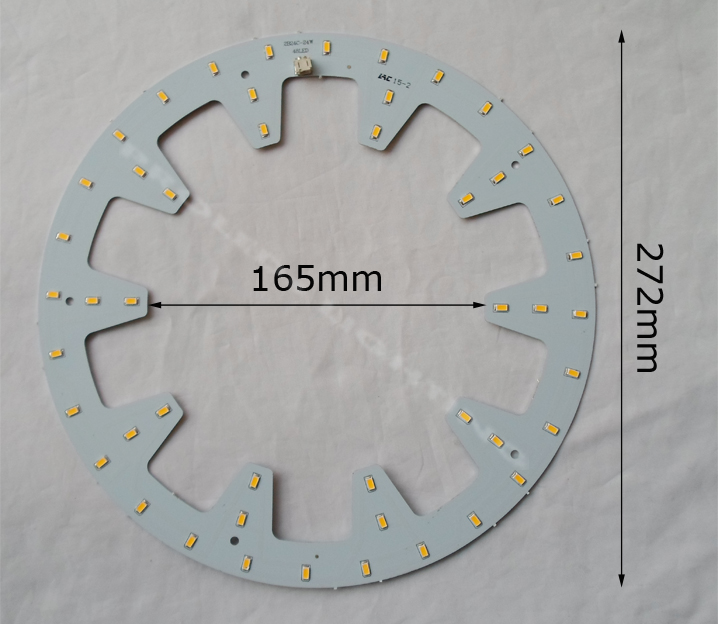 1 PACK round 24W LED ceiling light 2300LM PCB led plate DIA 272MM circular techo LED 120v 220V 230V 240V repalce 2D tube