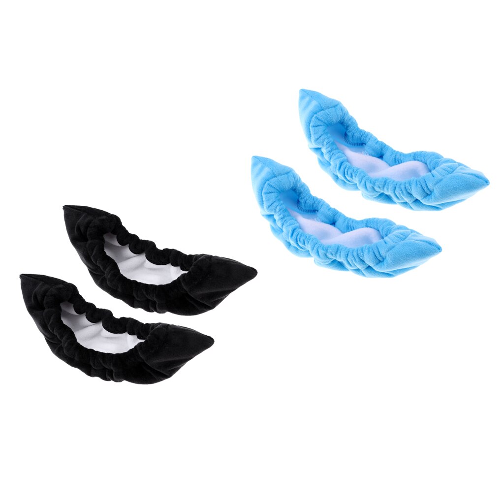 2 Pairs Skate Blade Covers - Durable Terry Cloth - Ice Hockey & Figure Skating - One Size