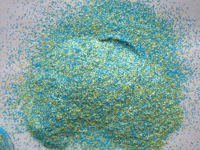 matt Neon- Blau Gelb Feinem funkeln mischen für Gel Nagellack G513