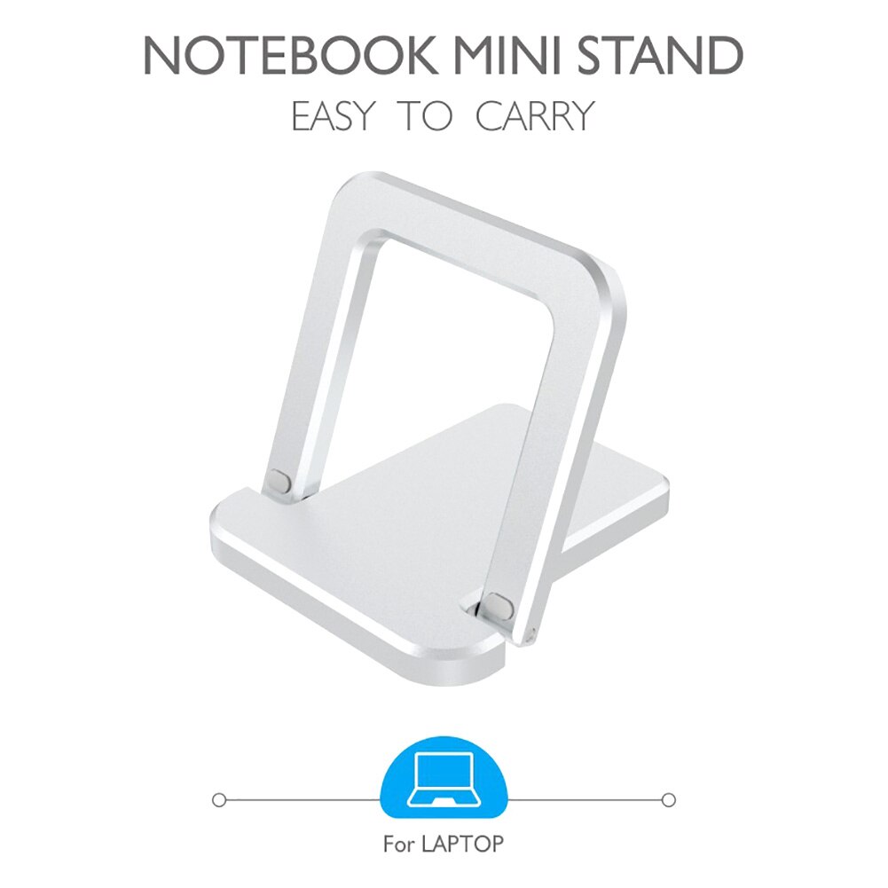 1 paar ergonomischer, faltbarer mini-laptopständer aus aluminiumlegierung für schreibtisch und zuhause mit wärmeableitung, universell einsetzbar