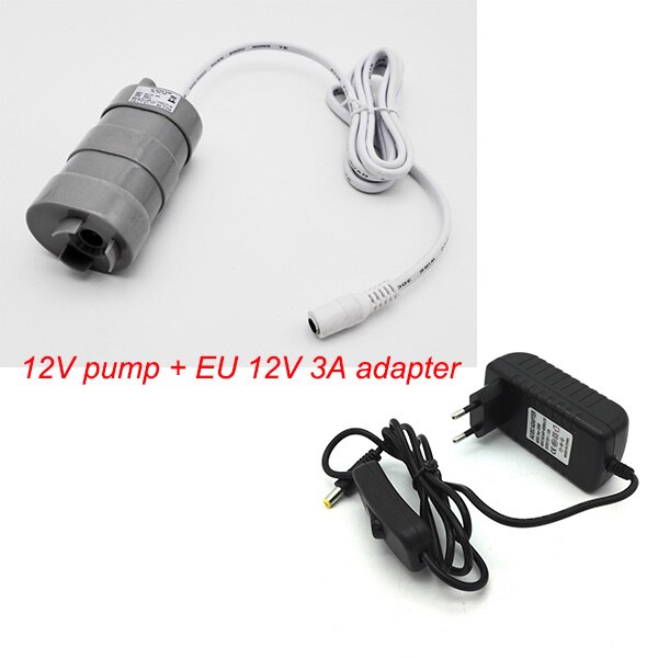 Dc liten slitstark vattenpump vertikal korrosionsskyddande liten dränkbar vattenpump 12v 1000l/ h: 12v pump och  eu12 v 3a