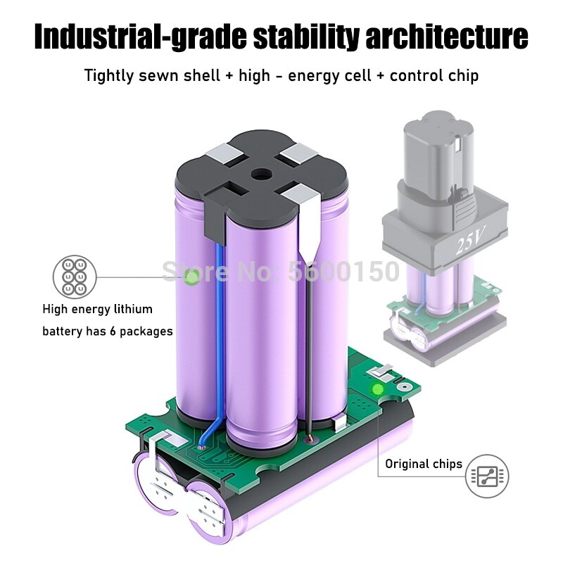 25V Lithium-Batterie Schraubendreher Elektrische Bohrer Batterie Akkuschrauber Ladegerät Batterie Für Power Tools