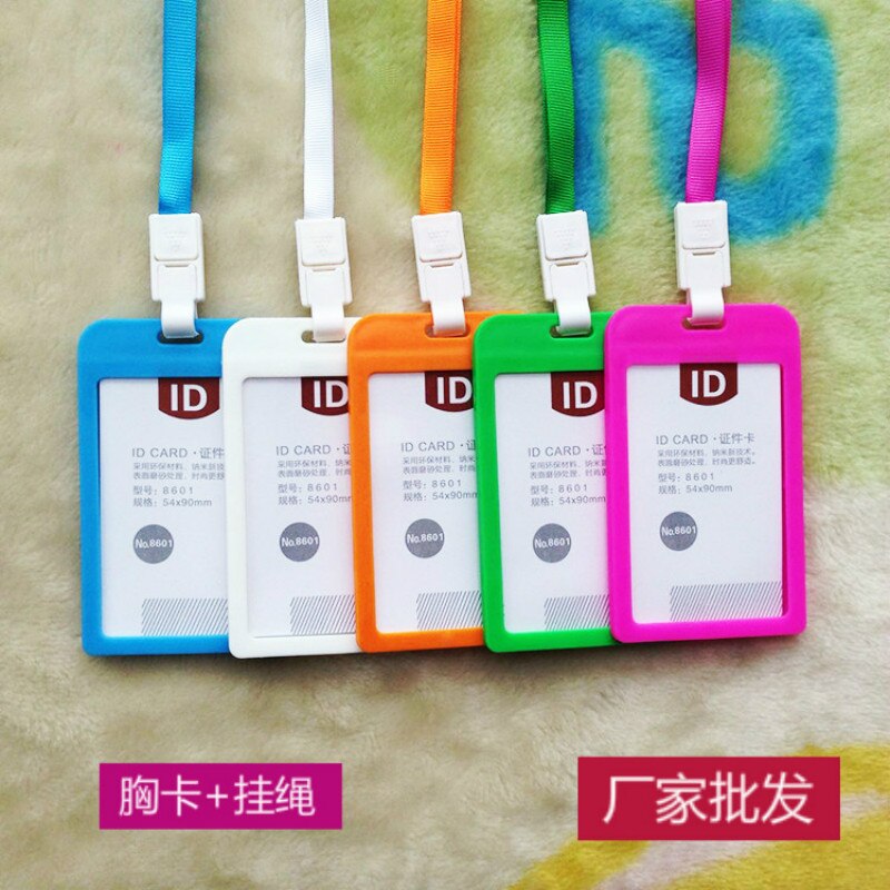 Kort halsrem kort bus id holdere slik farver navn kreditkortholdere kvinder mænd bank identitet badge med snor