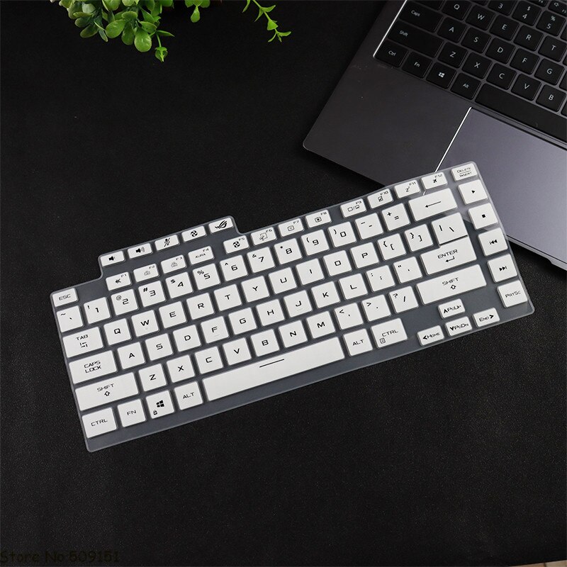 For ASUS ROG Strix G15 G513 G513X G513Q G513QR G513QM G513QY 15 15.6 inch Silicone Laptop Keyboard Cover Protector Skin Case: White