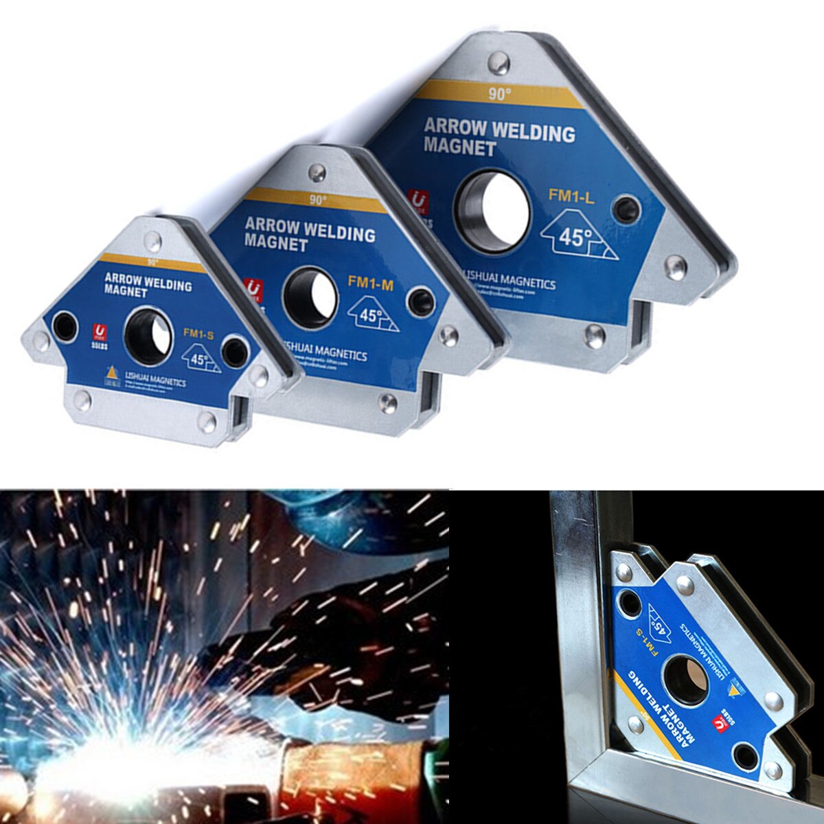 Multi-winkel Schweißen Magnet Magnetischer Halfter Pfeil Klemme 45 ° /90 °/ 135 ° für Schweißen Magnet 55LBS 110LBS 165LBS Eisen Werkzeuge