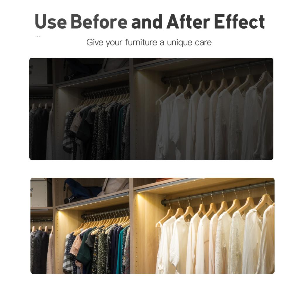 Led Onder Kast Licht Universele Garderobe Licht Sensor Led Inner Scharnier Lamp Voor Kast Kast Keuken Geen Batterij &amp; Scharnier