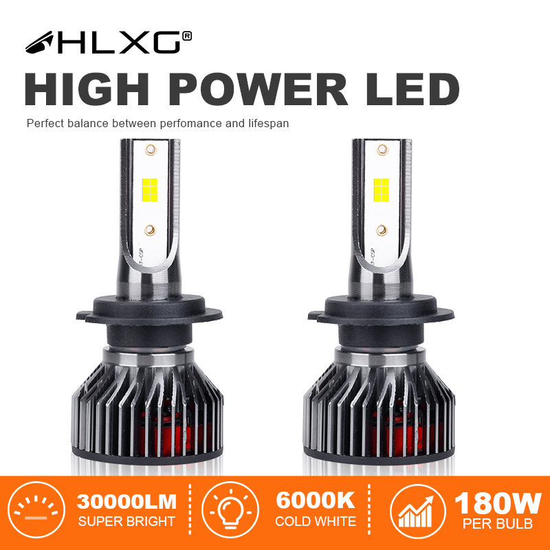 Bi Led Projector H7 H11 Led Canbus 180W H4 H1 Auto Koplamp Lamp 9005 9006 Turbo 3570 Hoge Lage ice Beam 30000LM High Power Hlxg