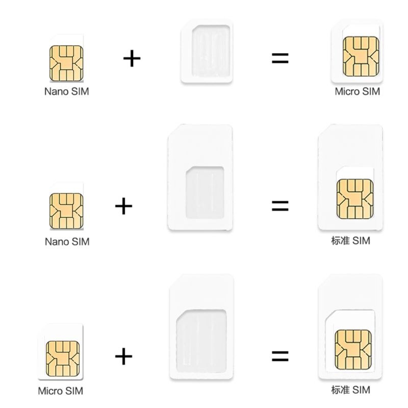 4 in 1 Convert Nano SIM Card to Micro Standard Adapter For iPhone for Samsung 4G LTE USB Wireless Router 77HA