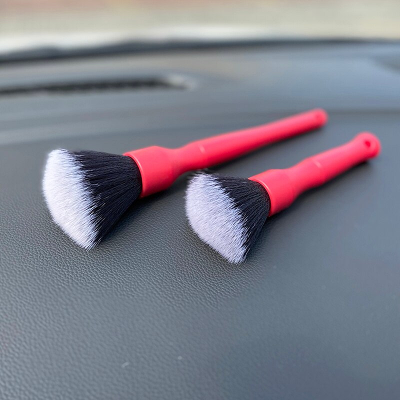 Cepillo de detalles para Interior de coche, plumero con cerdas sintéticas, supersuave