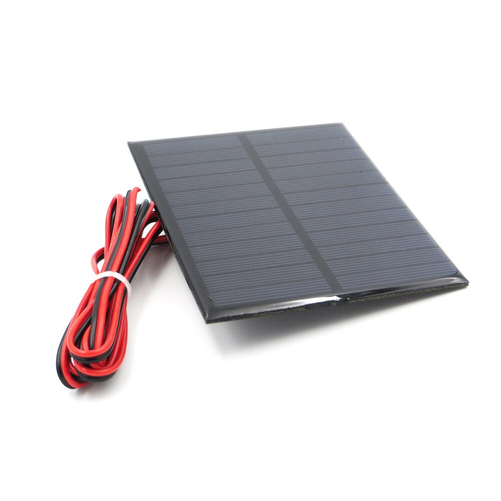 Solar charger 6V 1.1Watt met 100cm verlengen draad Polykristallijn Silicium DIY Acculader Kleine Mini Zonnepaneel kabel speelgoed
