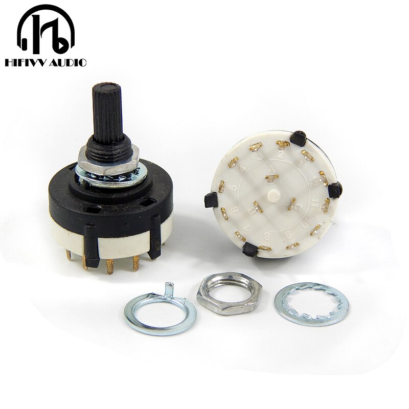 High 3 Pole Position 4 Selectable Band Rotary Channel Selector Switch Single Deck Rotary Switch Band Selector