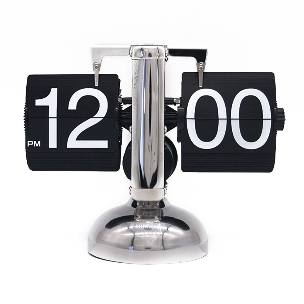 Flip Desk Clock Mechanical Retro Digital Flip Down Clock Internal Gear Operated Clock Home Office Decor HG99
