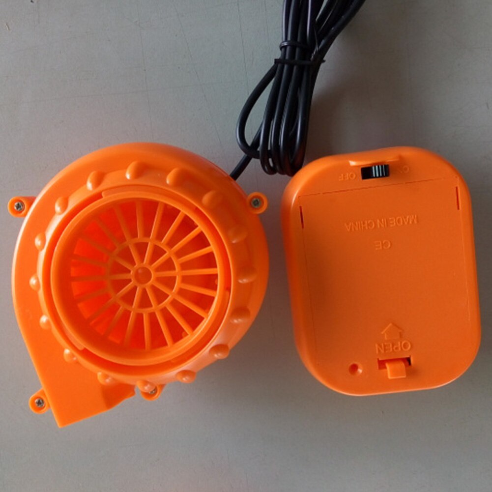 Dc 6V Draagbare Mini Elektrische Ventilator Air Blower Voor Pop Mascotte Hoofd Gas Modus Cartoon Kostuums Opblaasbare Energiek Oranje blower