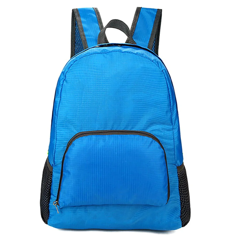Mochila plegable portátil ligera para hombre, paquete ultraligero para exteriores, senderismo, Camping, deporte, escalada, organizador, bolsos para hombre y mujer: Azul
