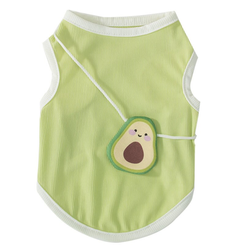 Huisdier Kleding Dun En Ademend Groene Avocado Satchel Vest In Lente En Zomer Teddy Chihuahua Kat Two Legged Kleding: S