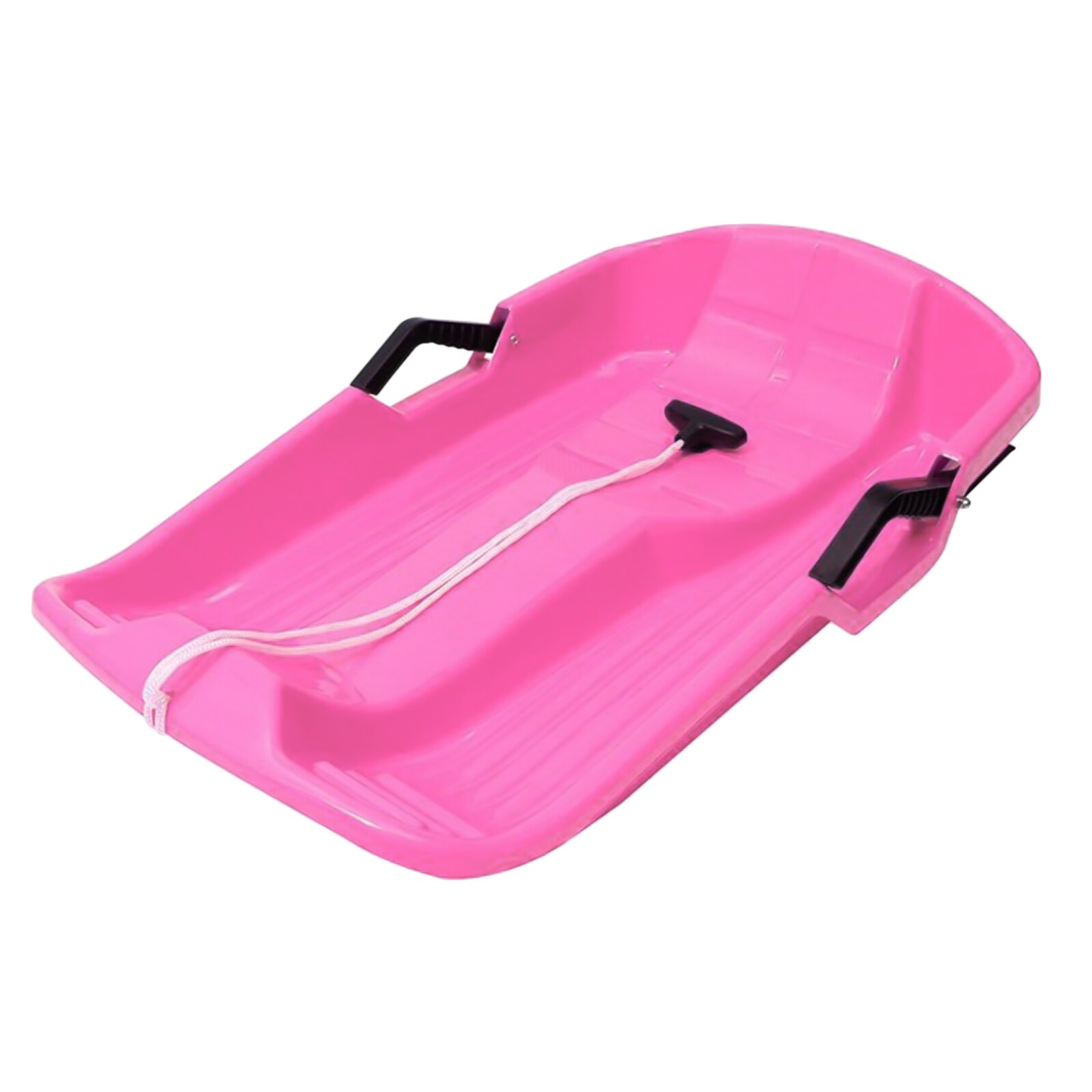 High Density Snow Downhill Sled Toboggan Bent Durable Sledge for Single Person Outdoor Winter Toy Sliding Boat Board Toboggan: Pink