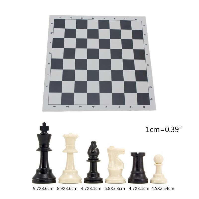 Chess Pieces and Mousepad Board Chess Set Q84C