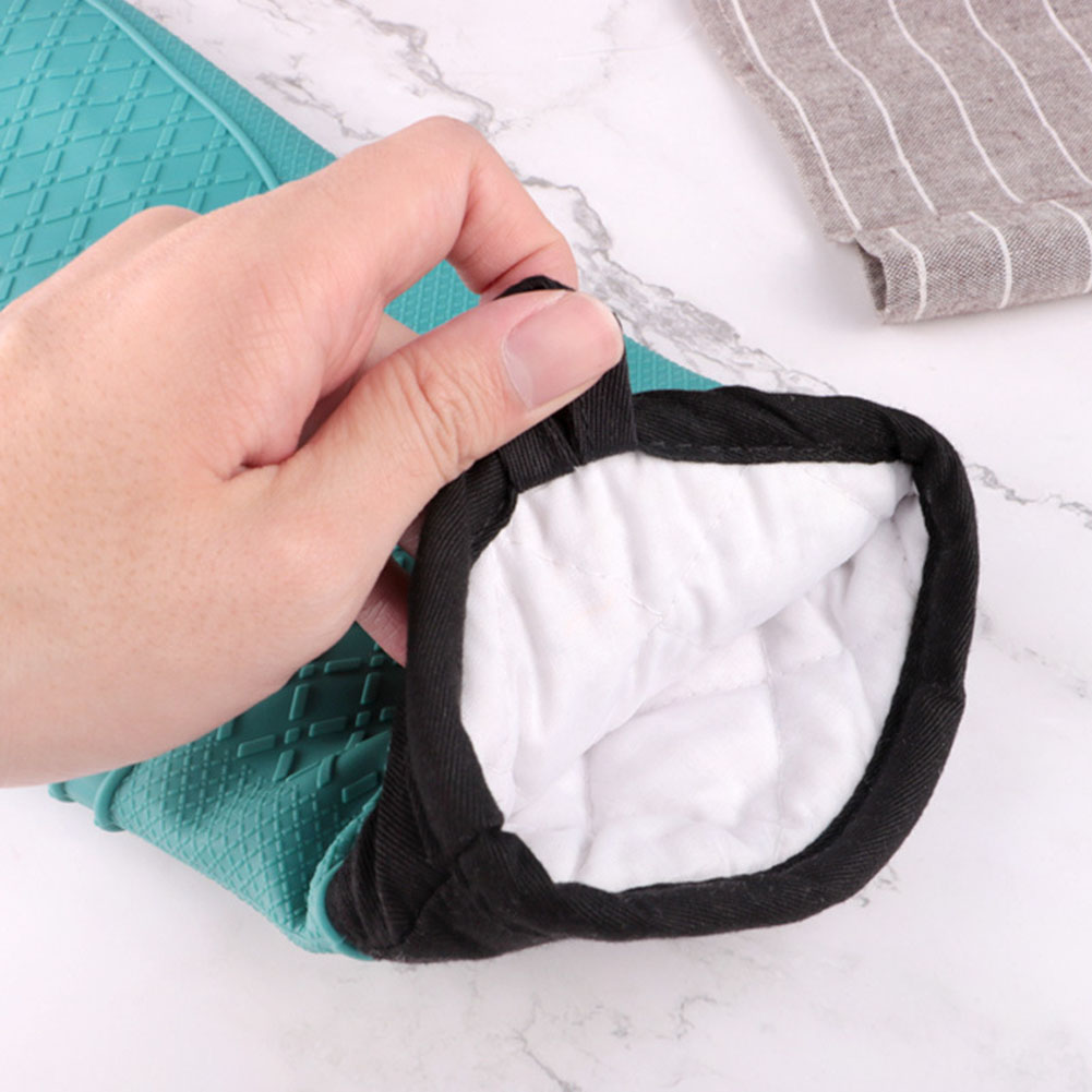 1Pc Non Slip Heat Insulated Thick Cotton Glove Mitten Pot Pad Mat Baking Tool