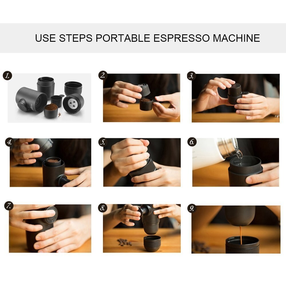 Mini Coffee Maker Manual Coffee Maker Hand Pressure Portable Espresso Machine