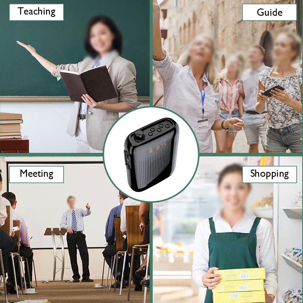 Megaphone Speaker Bluetooth Loudspeaker Microphone Voice Amplifier Booster for Teaching Tour Guide Sales