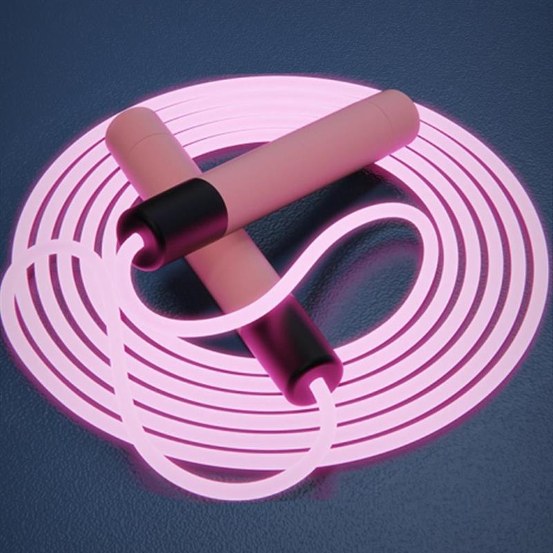 2,8 m Einstellbare Nacht Leuchtende Springseil Leucht springen Seile ÜSpund LED Licht hoch draussen Fitness Ausbildung Sport Liefert: Rose rot hell