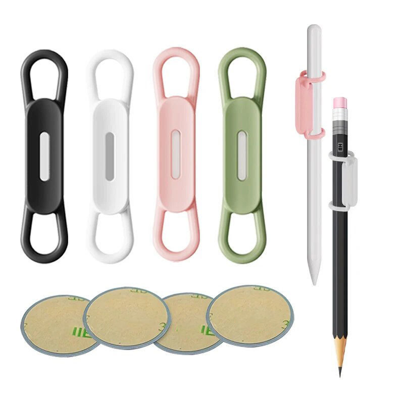 2/6 stücke Magnetische Stift Bleistift Halter Bunte Elastische Band Stift Halter Vintage Tragbare Verstellbare Stift Ständer Tablet Touch Stift clips: SANDROSA