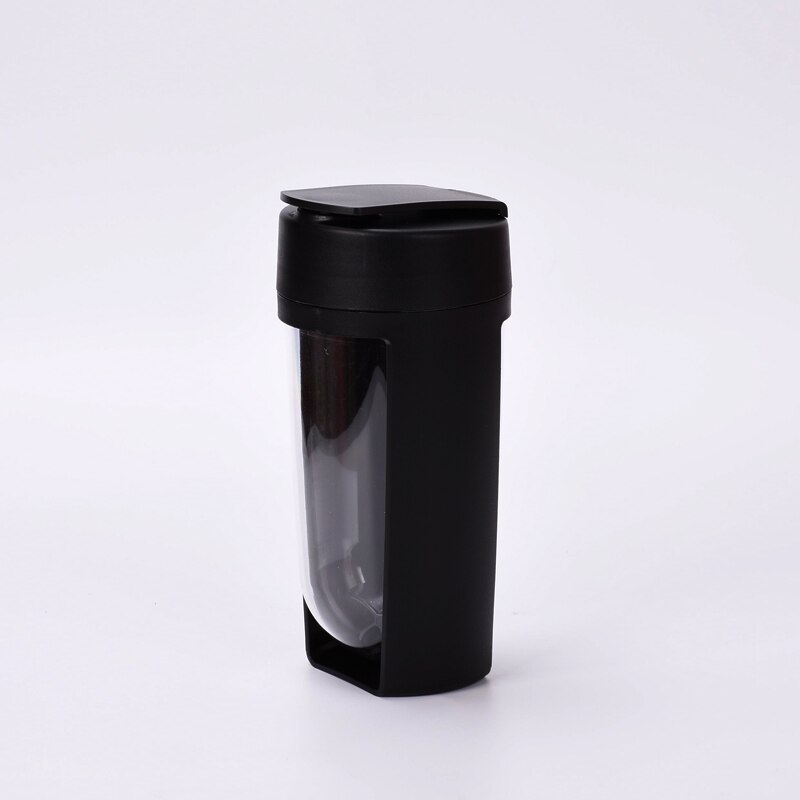 Grote Mond 550 ml Eiwit Shaker Fitness Camping Tour Mengen Wei-eiwit Sport Shaker Flessen Melk Koffie Blender Water Fles: black