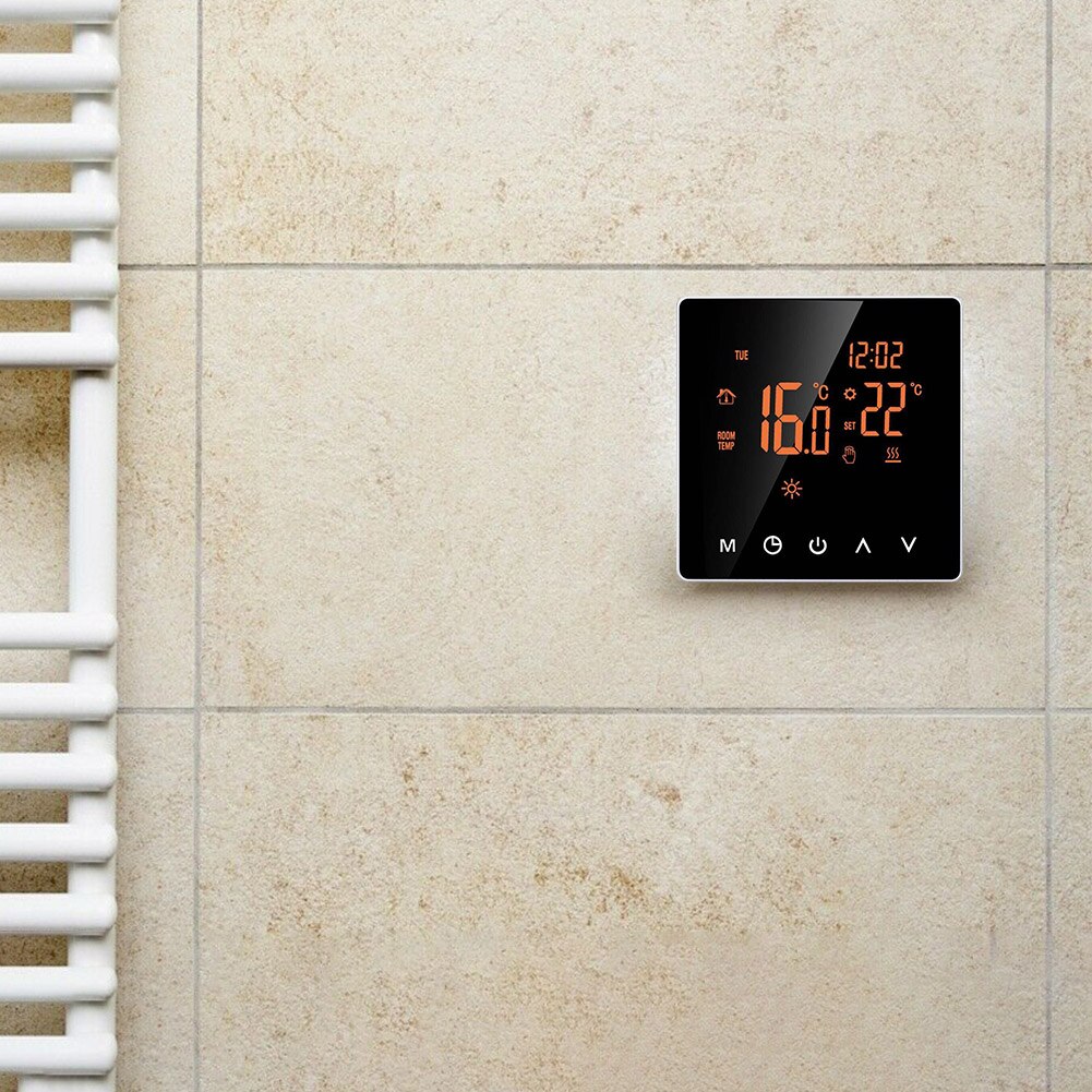 High-power Smart Thermostat Home Office Floor Flame Retardant PC School Programmable Touch Screen Electric Heating LCD Display